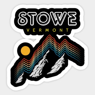 Stowe, Vermont - USA Ski Resort 1980s Retro Sticker